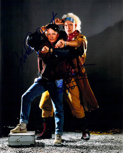 Fox, Michael J. - Lloyd, Christopher - Signed Photograph in "Back to the Future"