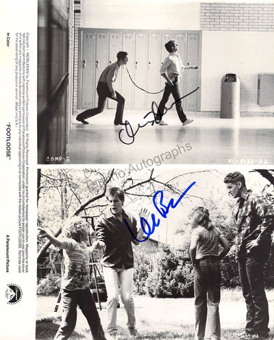 Bacon, Kevin - Penn, Christopher - Double Signed Photograph in "Footloose"