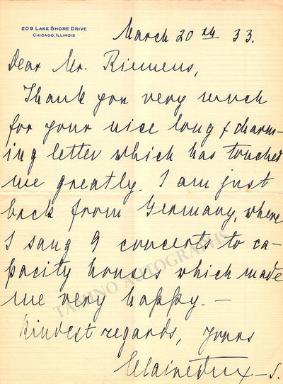 Dux, Claire - Autograph Letters Signed