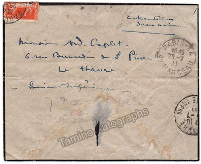 Debussy, Claude - Handwritten envelope to his friend and composer Andre Caplet