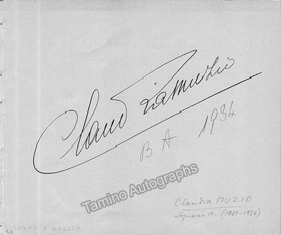 Muzio, Claudia - Signed Album Page 1934