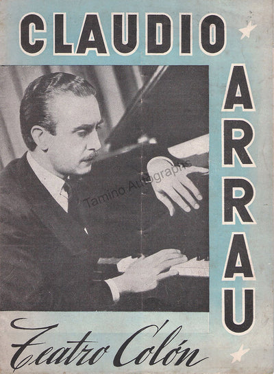 Arrau, Claudio - Concert Playbill Teatro Colon