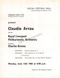 Arrau, Claudio - Signed Program London 1966