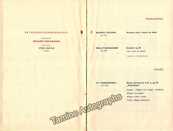 Geyer, Stefi - Concert Program Amsterdam 1948