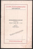 Ney, Elly - Concert Program Amsterdam 1929 - Pierre Monteux