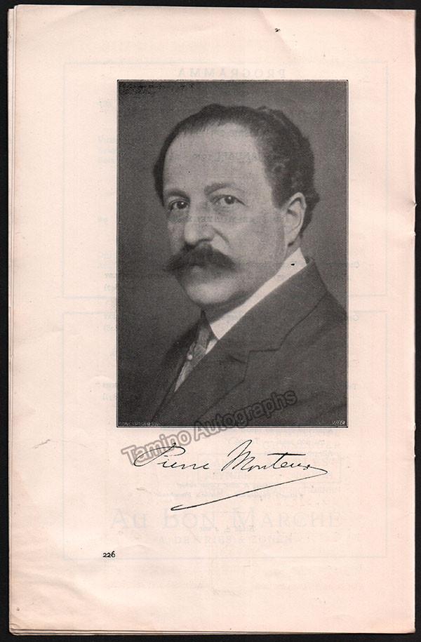 Ney, Elly - Concert Program Amsterdam 1929 - Pierre Monteux - Tamino