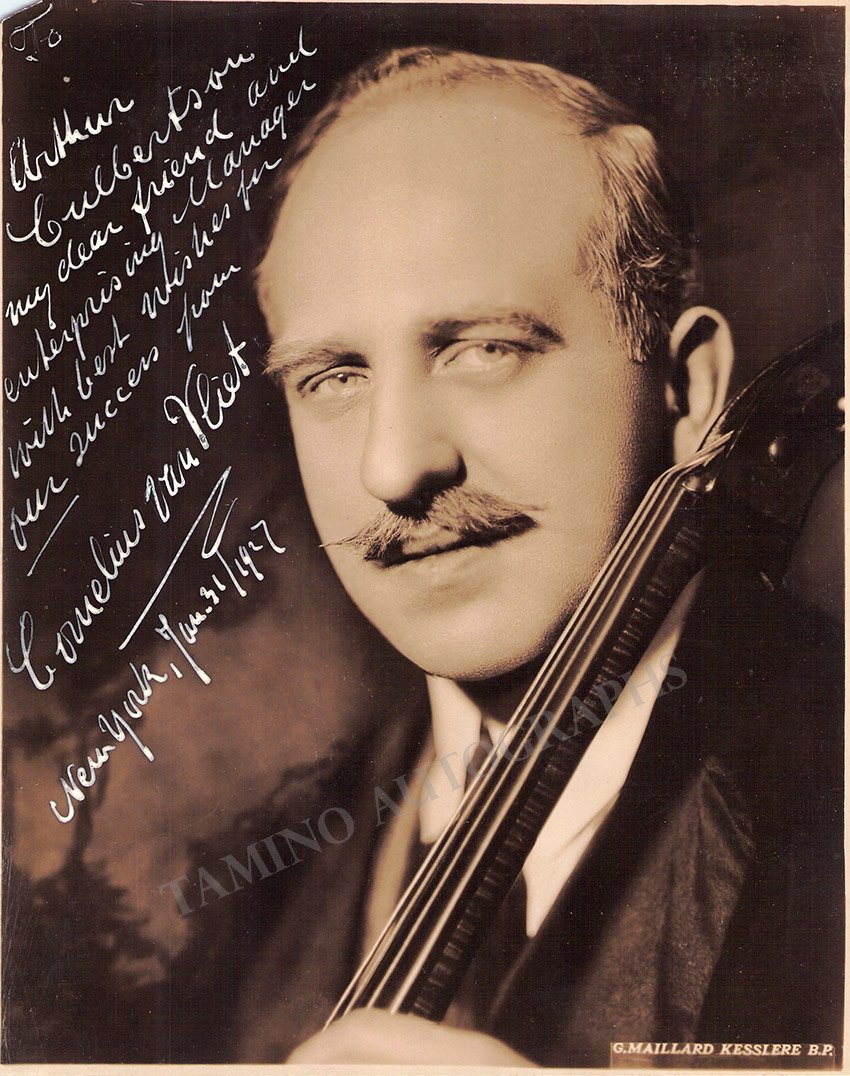 Vliet, Cornelius van - Signed Photo 1927