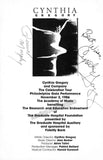Gregory, Cynthia - Signed Program Philadelphia 1986