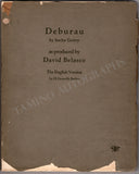 Belasco, David - Signed Book "Deburai" 1927