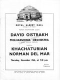 Khachaturian, Aram - Oistrakh, David - Double Signed Program London 1954