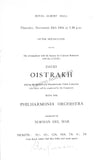 Oistrakh, David - Signed Program London 1954