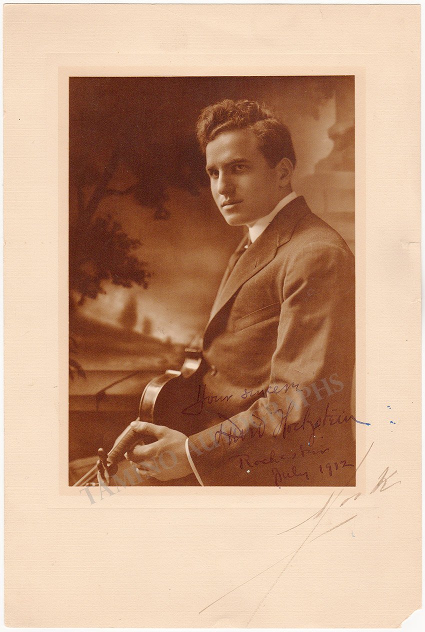 Hochstein, David - Large Signed Photo 1912 - Tamino