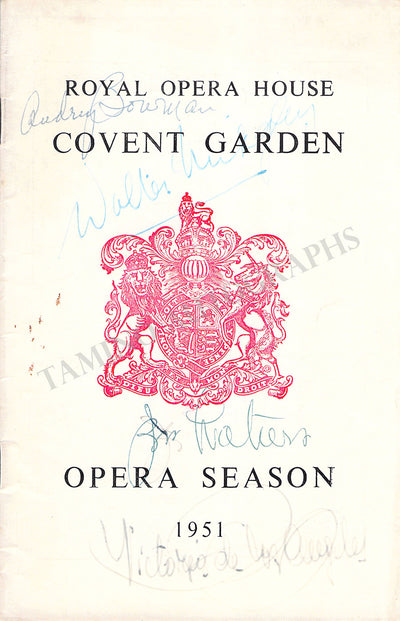De los Angeles, Victoria - Walters, Jess & Others - Signed Program La Boheme 1951