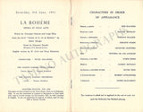 De los Angeles, Victoria - Walters, Jess & Others - Signed Program La Boheme 1951