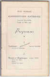 Inghelbrecht, Desire-Emile - Signed Program Paris 1943