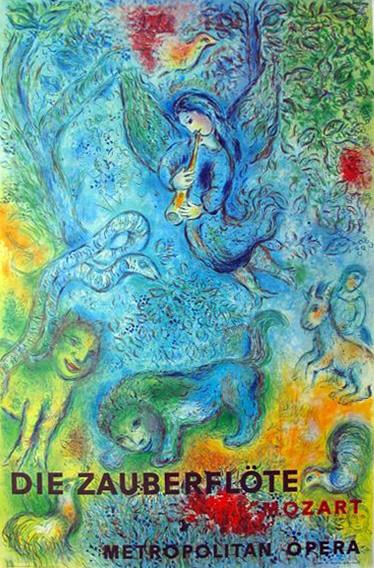 Marc Chagall - The Magic Flute (Die Zauberflote) 1966 Mourlot Lithograph Poster
