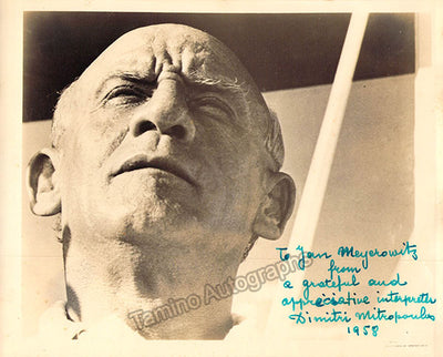 Mitropoulos, Dimitri - Signed Photograph 1958
