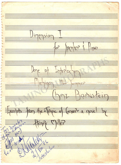 Kabalevsky, Dmitry - Signed Page 1966