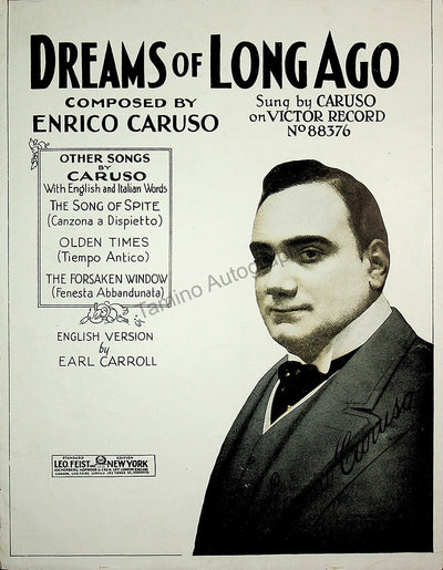 Dreams of Long Ago - Original Song Printed Score 1912
