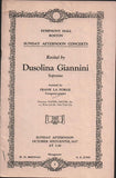 Giannini, Dusolina - Signed Program Boston 1927