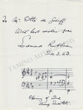 Rubbra, Edmund - Autograph Music Quote Signed 1953 & Note