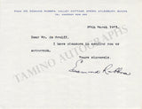 Rubbra, Edmund - Autograph Music Quote Signed 1953 & Note