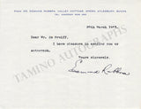 Rubbra, Edmund - Autograph Music Quote Signed 1953 & Note