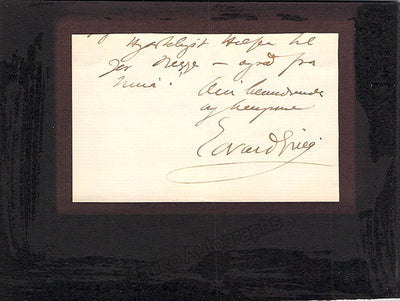 Grieg, Eduard - Signature Cut