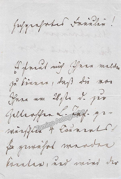 Grell, Eduard - Autograph Letter Signed 1859