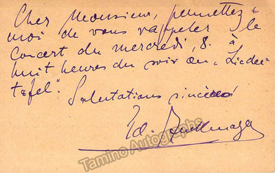 Zuckmayer, Eduard - Autograph Note Signed 1924