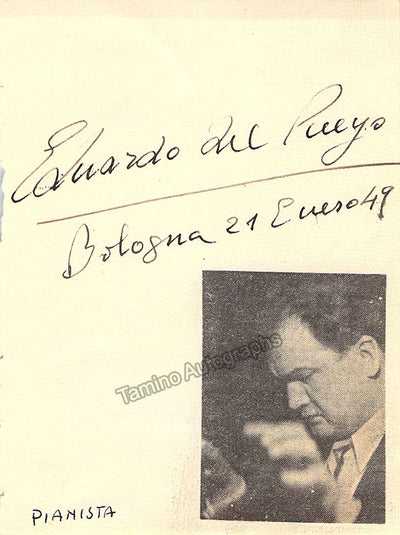 Del Pueyo, Eduardo - Signed Photograph 1949