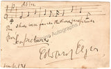 Elgar, Edward - Autograph Music Quote Signed