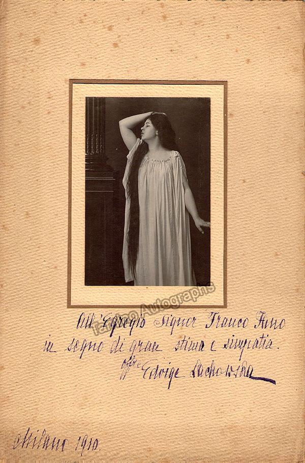 Lachovska, Edvige - Large Signed Photo 1910