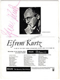 Kurtz, Efrem - Rossi-Lemeni, Nicola - Signed Program London 1954