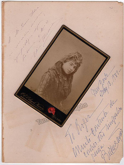 Theodorine, Helene - Sayao, Bidu - Double Signed Photograph 1887 & 1987