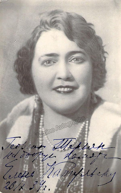 Katulskaya, Elena - Signed Photo 1939
