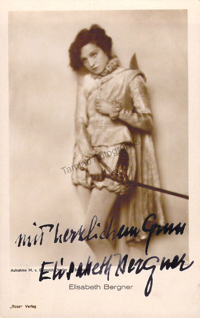Bergner, Elisabeth - Signed Photograph in Role