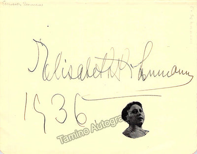Schumann, Elisabeth - Signed Album Page