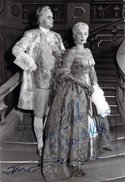 Fischer-Dieskau, Dietrich - Schwarzkopf, Elisabeth - Double Signed Photo in Nozze di Figaro