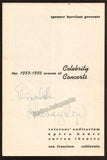 Schwarzkopf, Elisabeth - Signed Program San Francisco 1955