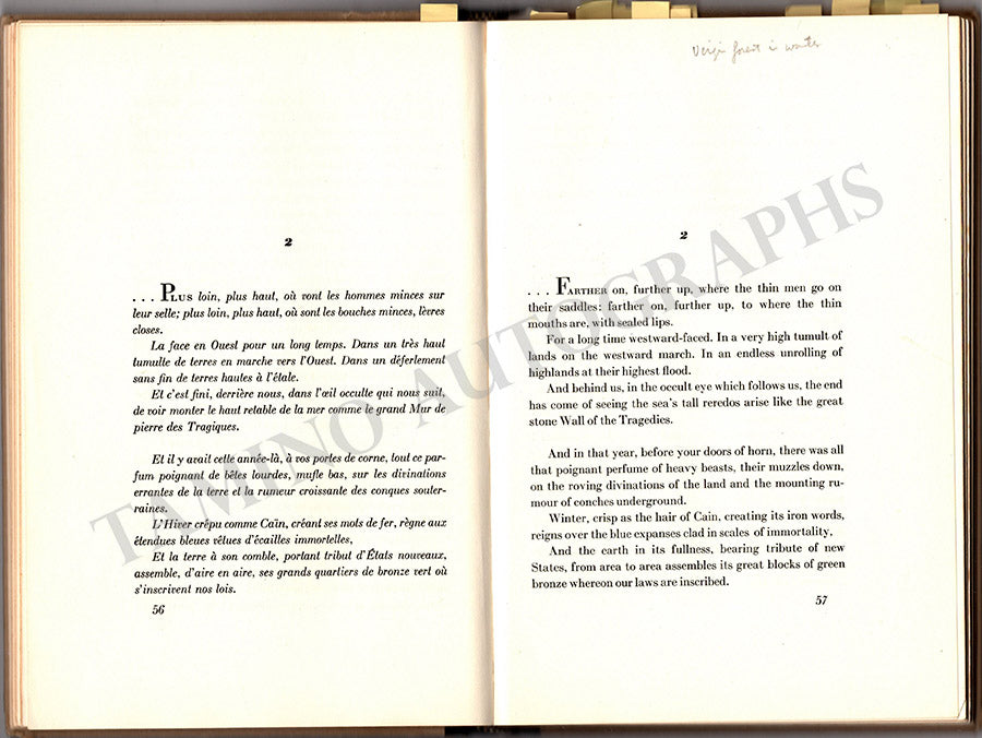 Carter, Elliott - Book with his Autograph Notes for Concerto for Orchestra World Premiere