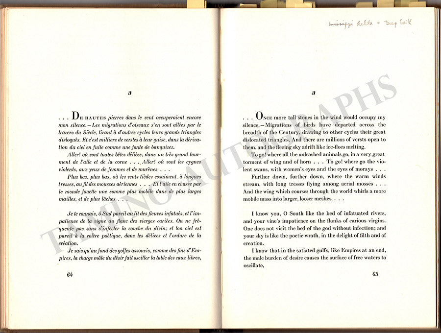 Carter, Elliott - Book with his Autograph Notes for Concerto for Orchestra World Premiere