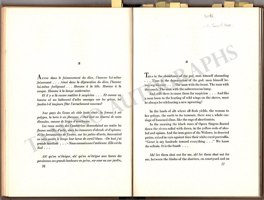 Carter, Elliott - Book with his Autograph Notes for Concerto for Orchestra World Premiere