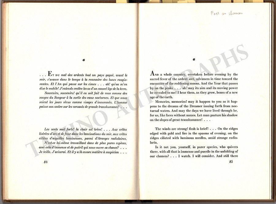 Carter, Elliott - Book with his Autograph Notes for Concerto for Orchestra World Premiere