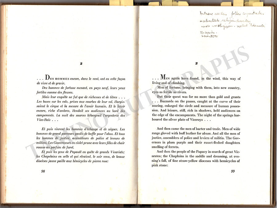 Carter, Elliott - Book with his Autograph Notes for Concerto for Orchestra World Premiere