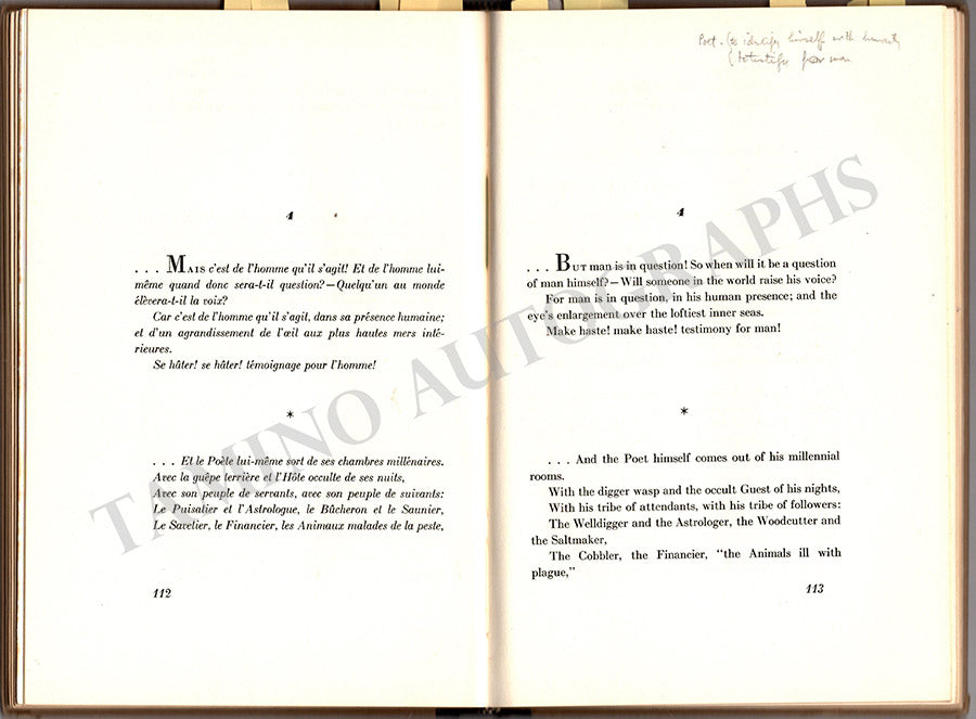 Carter, Elliott - Book with his Autograph Notes for Concerto for Orchestra World Premiere