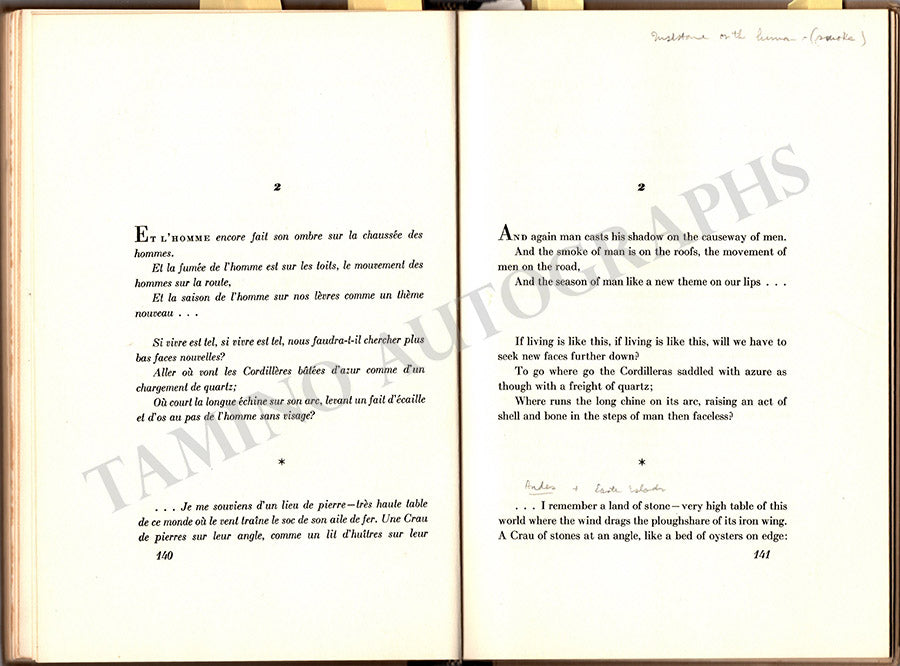 Carter, Elliott - Book with his Autograph Notes for Concerto for Orchestra World Premiere