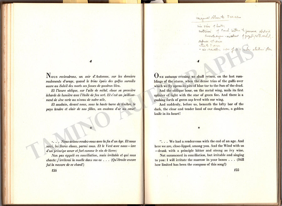 Carter, Elliott - Book with his Autograph Notes for Concerto for Orchestra World Premiere