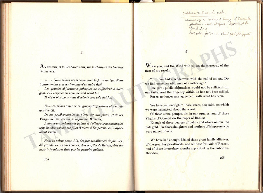 Carter, Elliott - Book with his Autograph Notes for Concerto for Orchestra World Premiere