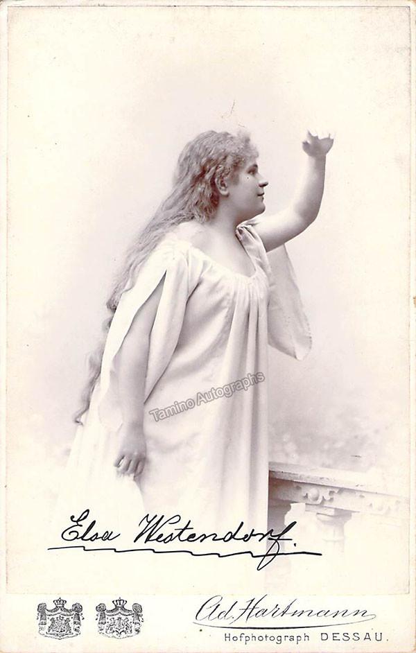 Westendorf, Elsa - Signed Cabinet Photo